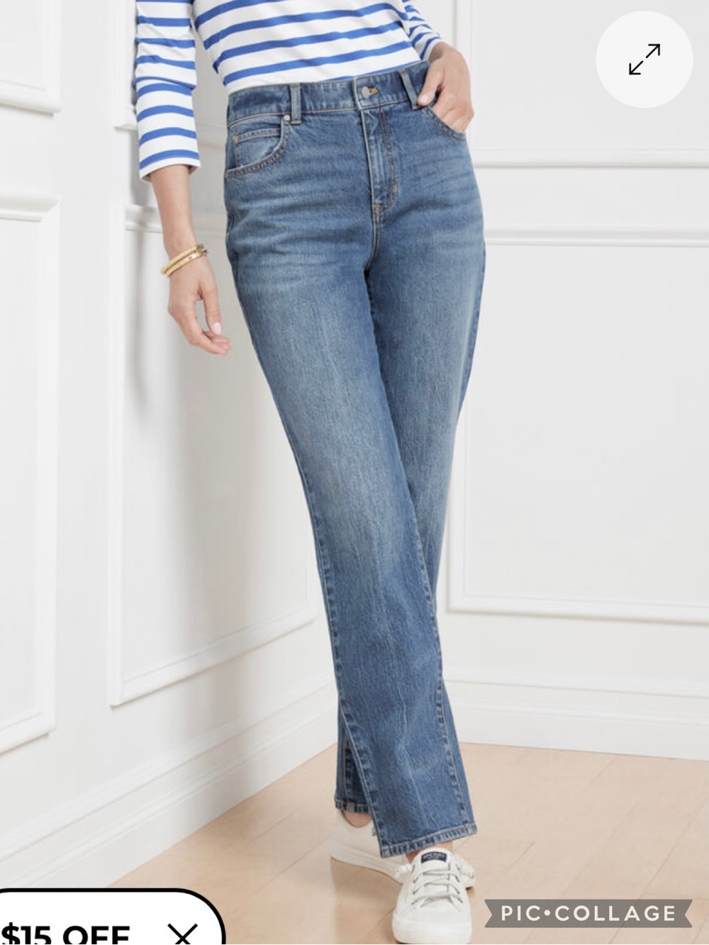 Talbots Jeans High Waist Relaxed Blue Straight Leg 22W Classic